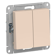 Переключатель Schneider Electric AtlasDesign 2-клавишный сх.6, 10АХ, бежевый механизм - Электрика, НВА - Выключатели и розетки - Выключатели - магазин электрооборудования amperomvolt.ru
