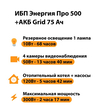 ИБП для котла Энергия Про 500 + Аккумулятор Grid 75 Ah 12 v (300Вт - 137мин) - ИБП и АКБ - ИБП для котлов - магазин электрооборудования amperomvolt.ru